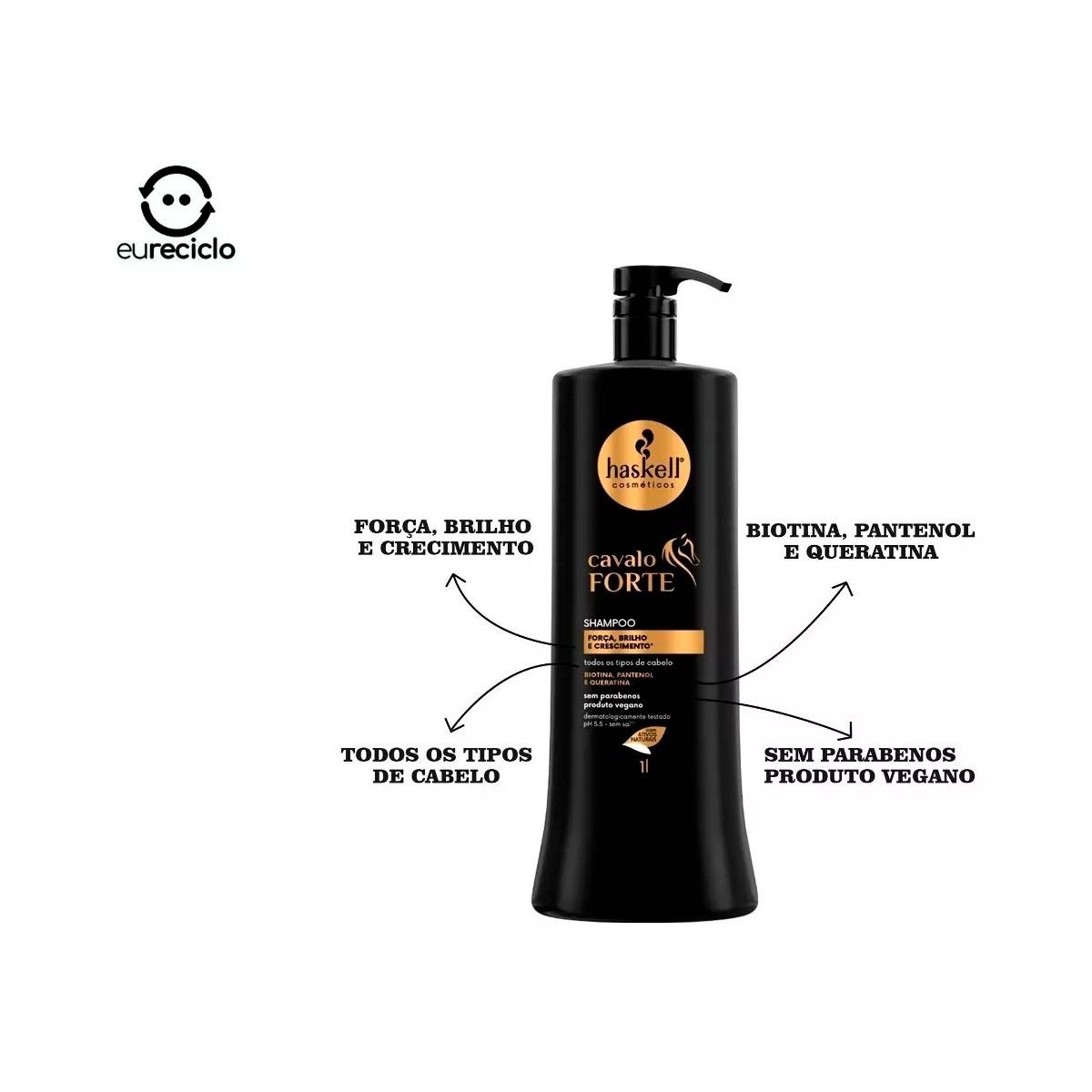 SHAMPOO CAVALO FORTE HASKELL 1L
