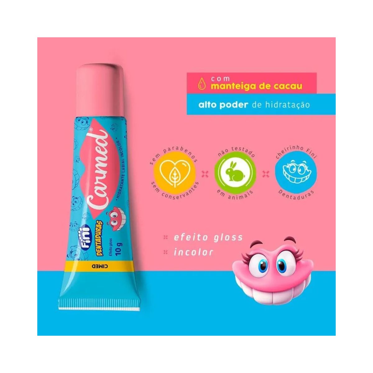 HIDRATANTE LABIAL FINI DENTADURA CARMED 10G