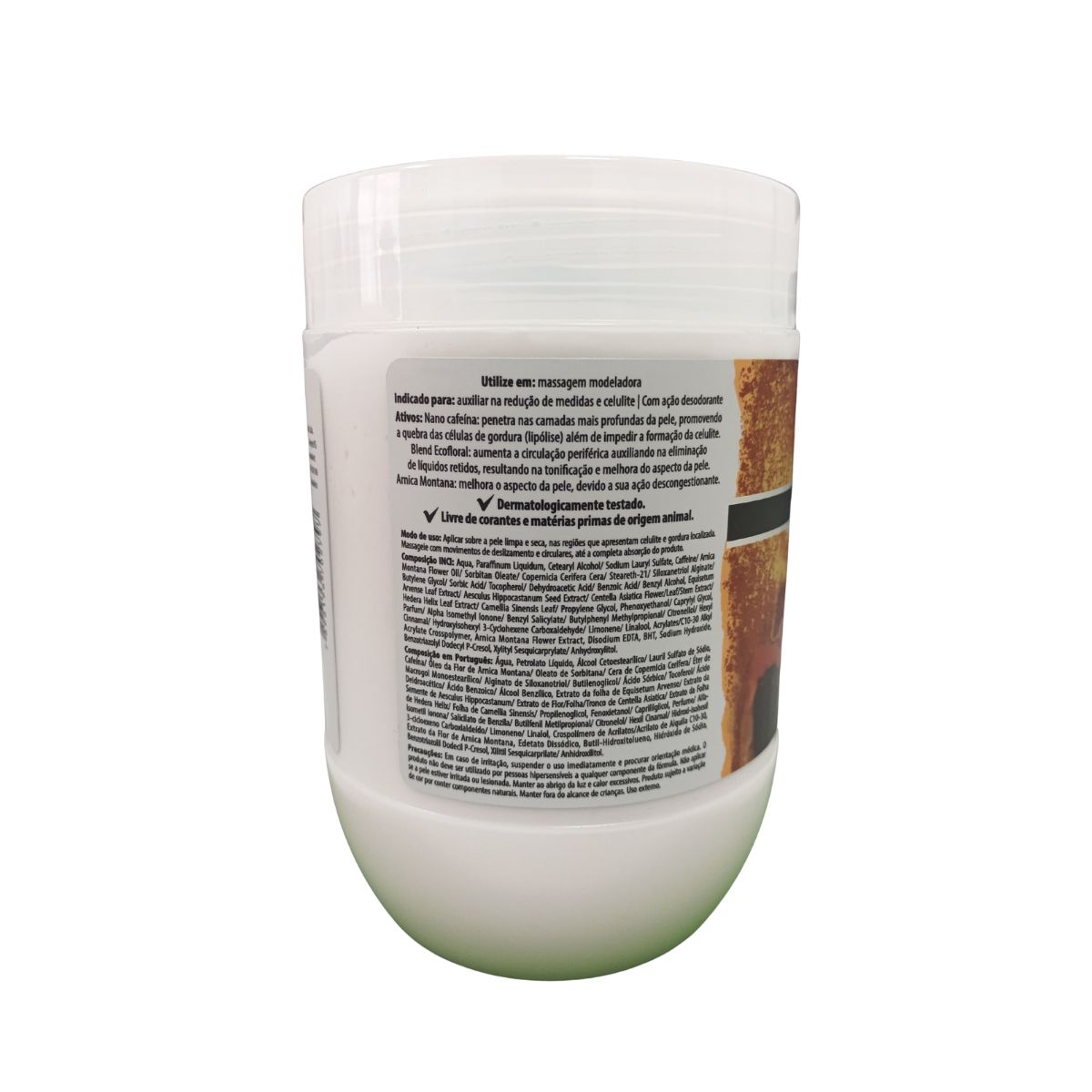 CREME DE MASSAGEM CAFEÍNA 7 ATIVOS D'AGUA NATURAL 650G
