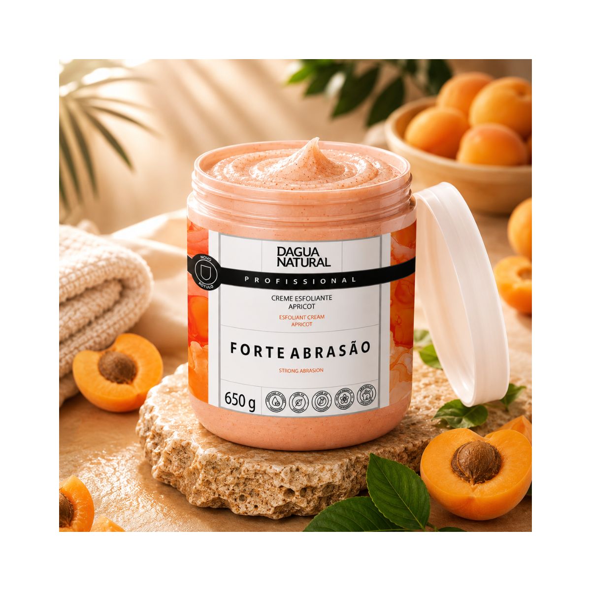 CREME ESFOLIANTE APRICOT FORTE ABRASÃO DÁGUA NATURAL 650G