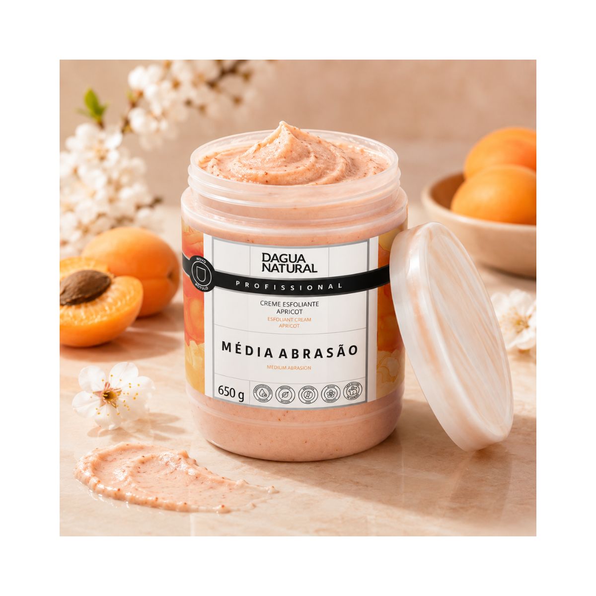 CREME ESFOLIANTE APRICOT MÉDIO ABRASÃO DÁGUA NATURAL 650G