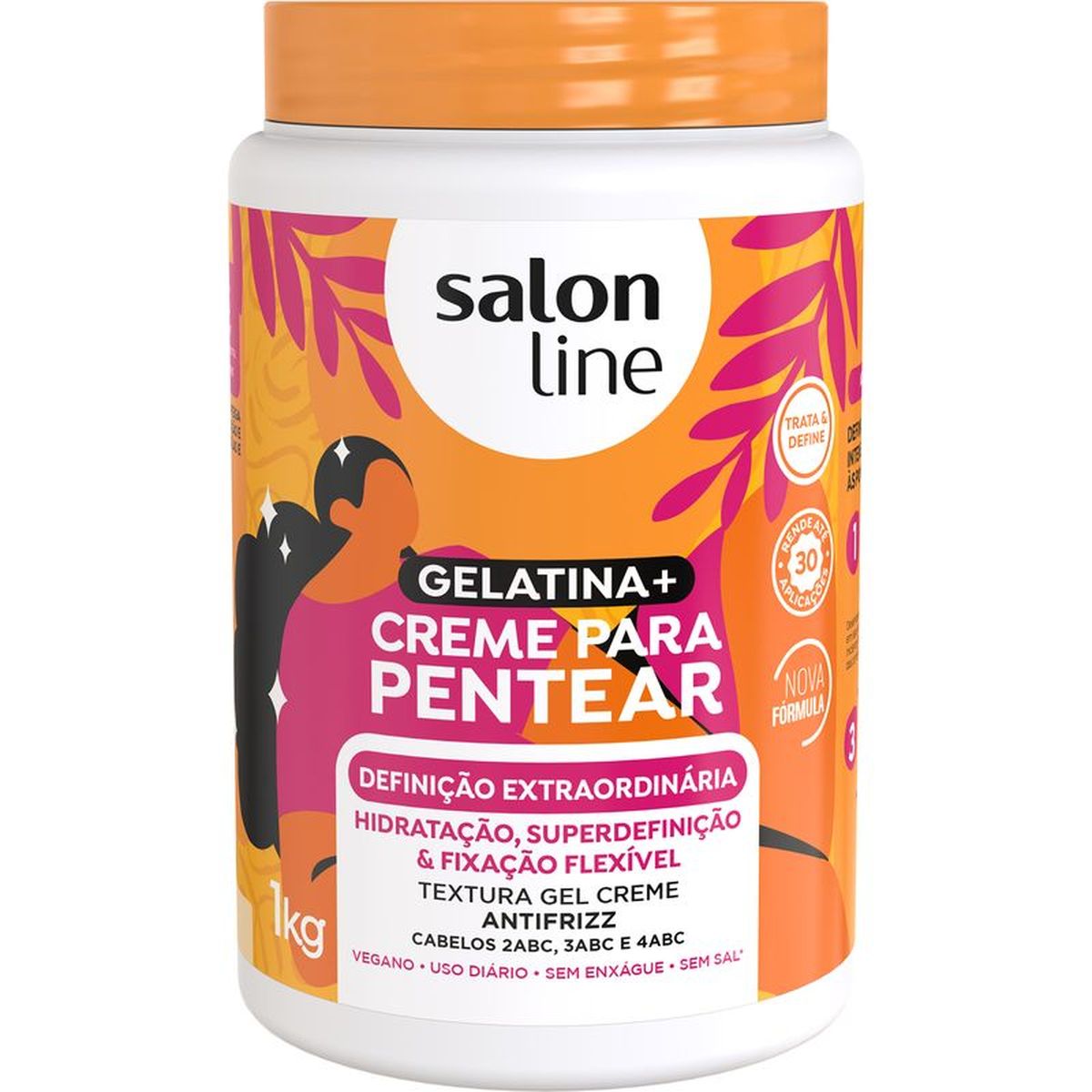CREME DE PENTEAR GELATINA + DEFINIÇÃO EXTRAORDINARIA SALON LINE 1KG