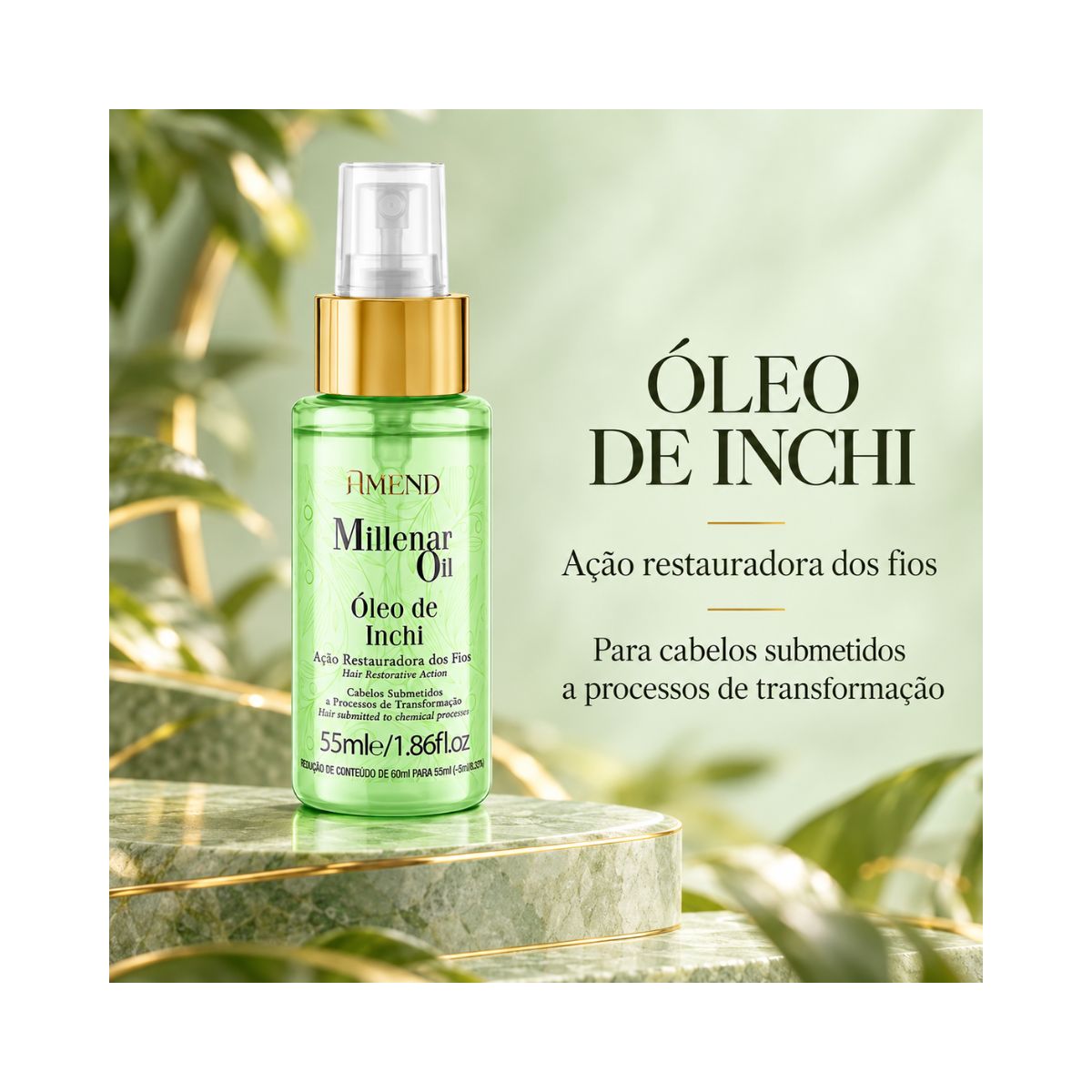 ÓLEO CAPILAR DE INCHI AMEND MILLENAR 55ML