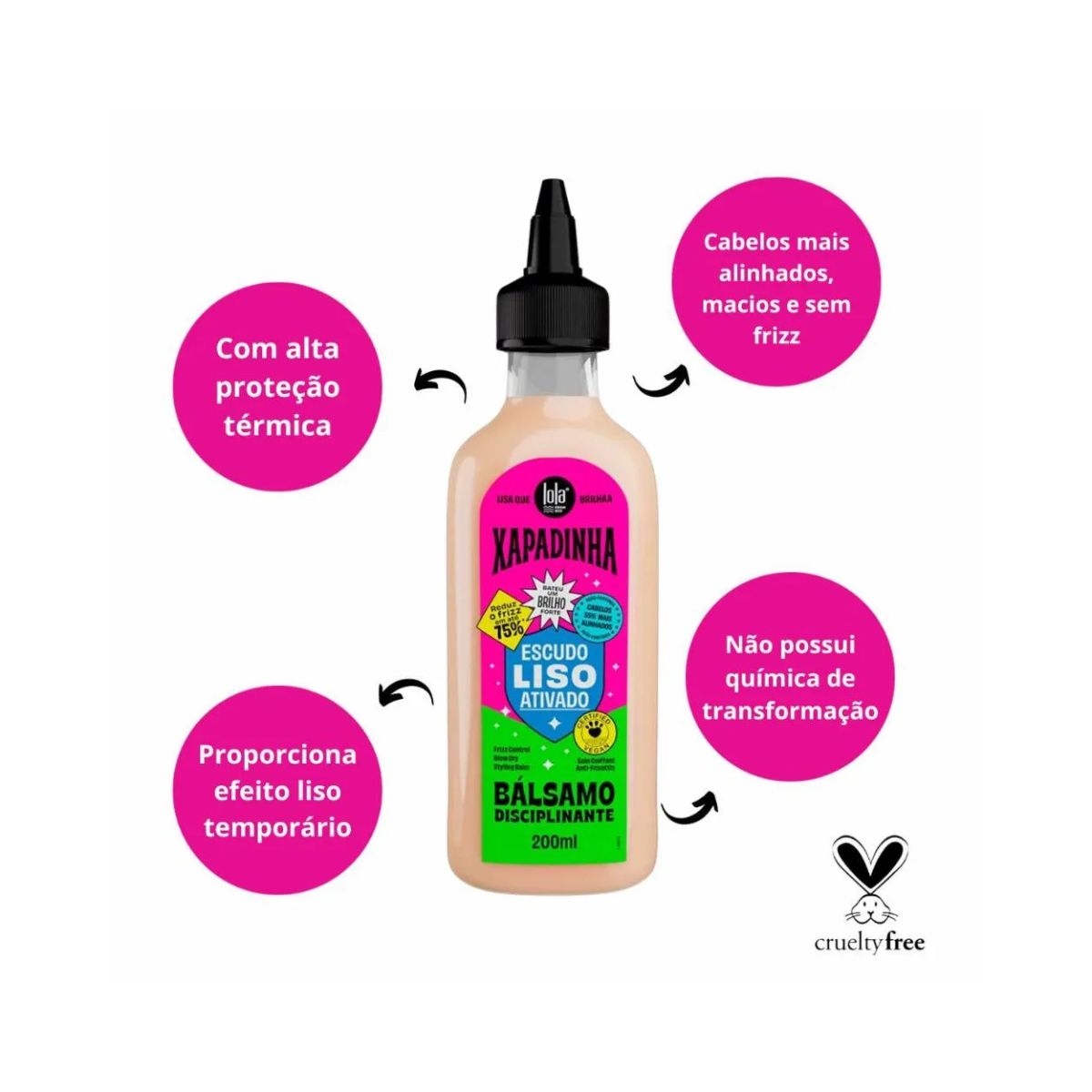 BÁLSAMO XAPADINHA DISCIPLINANTE LOLA COSMETICS 200ML