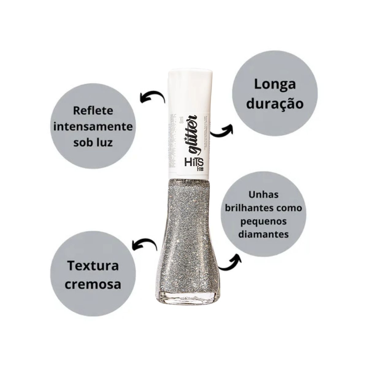 ESMALTE GLITTER DIAMANTE ESTRELA HITS