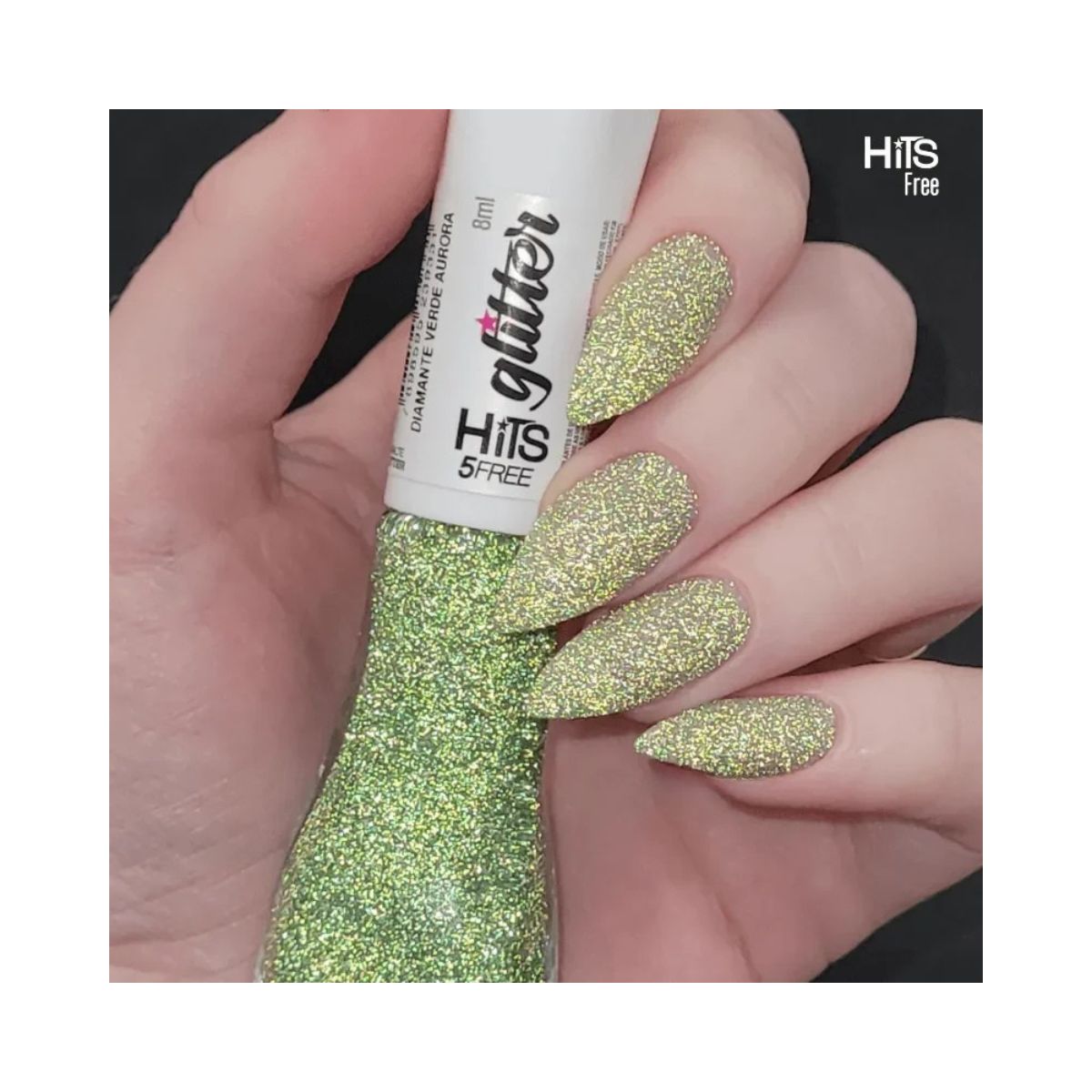 ESMALTE GLITTER DIAMANTE VERDE AURORA HITS