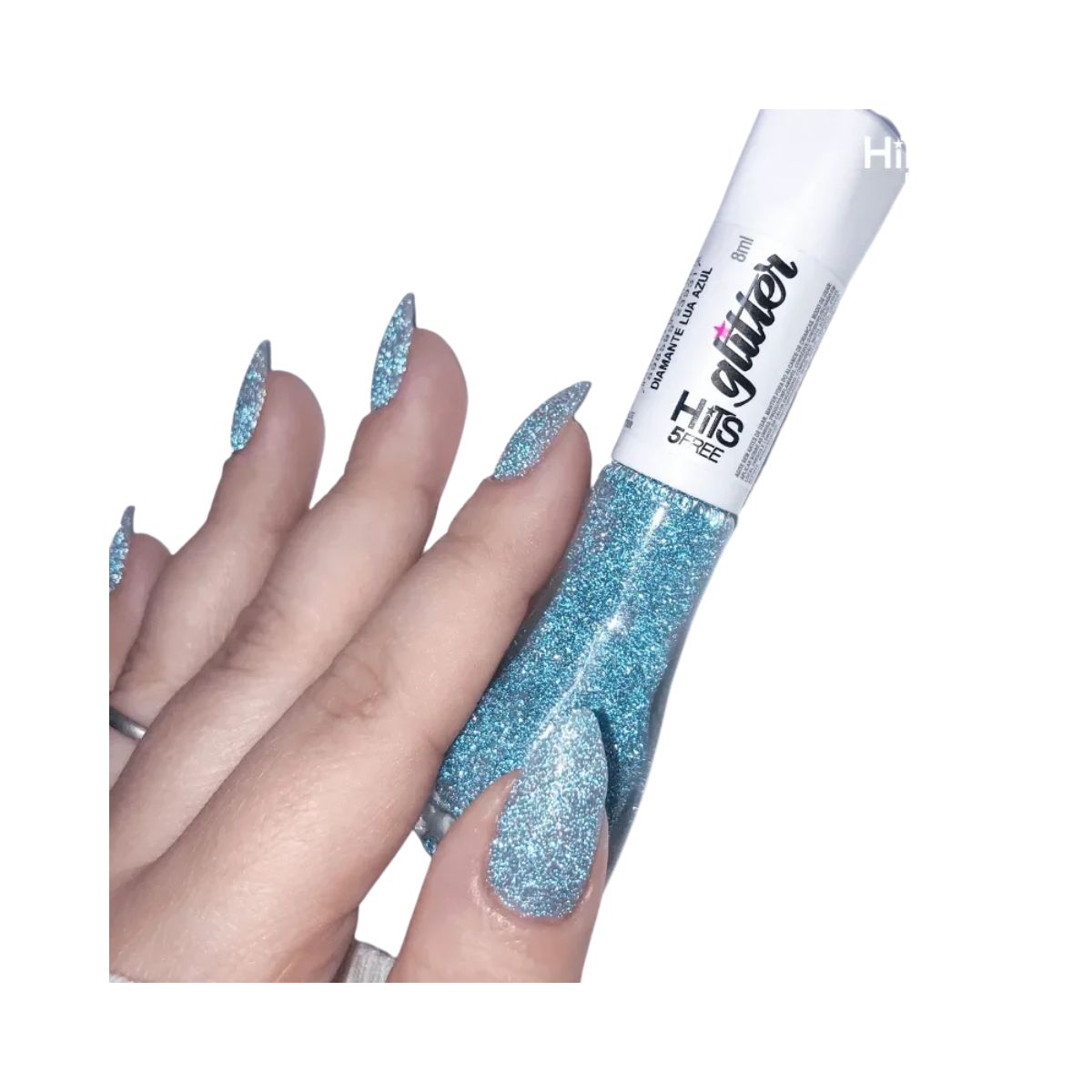 ESMALTE GLITTER DIAMANTE LUA AZUL HITS