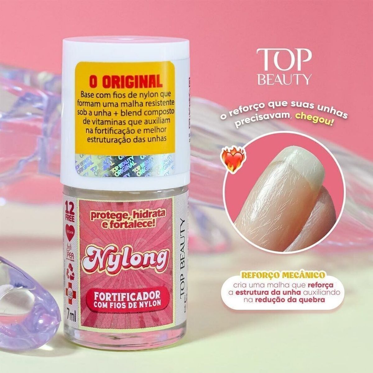ESMALTE SOS UNHAS NYLONG TOP BEAUTY 7ML