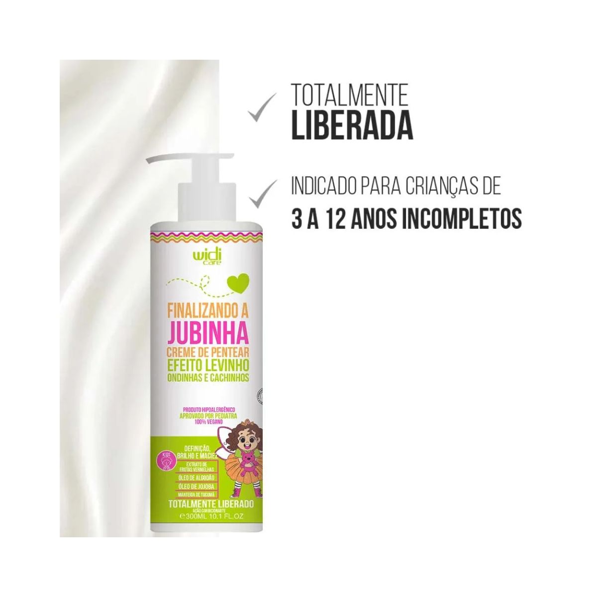 CREME DE PENTEAR JUBINHA EFEITO LEVINHO WIDI CARE 300ML