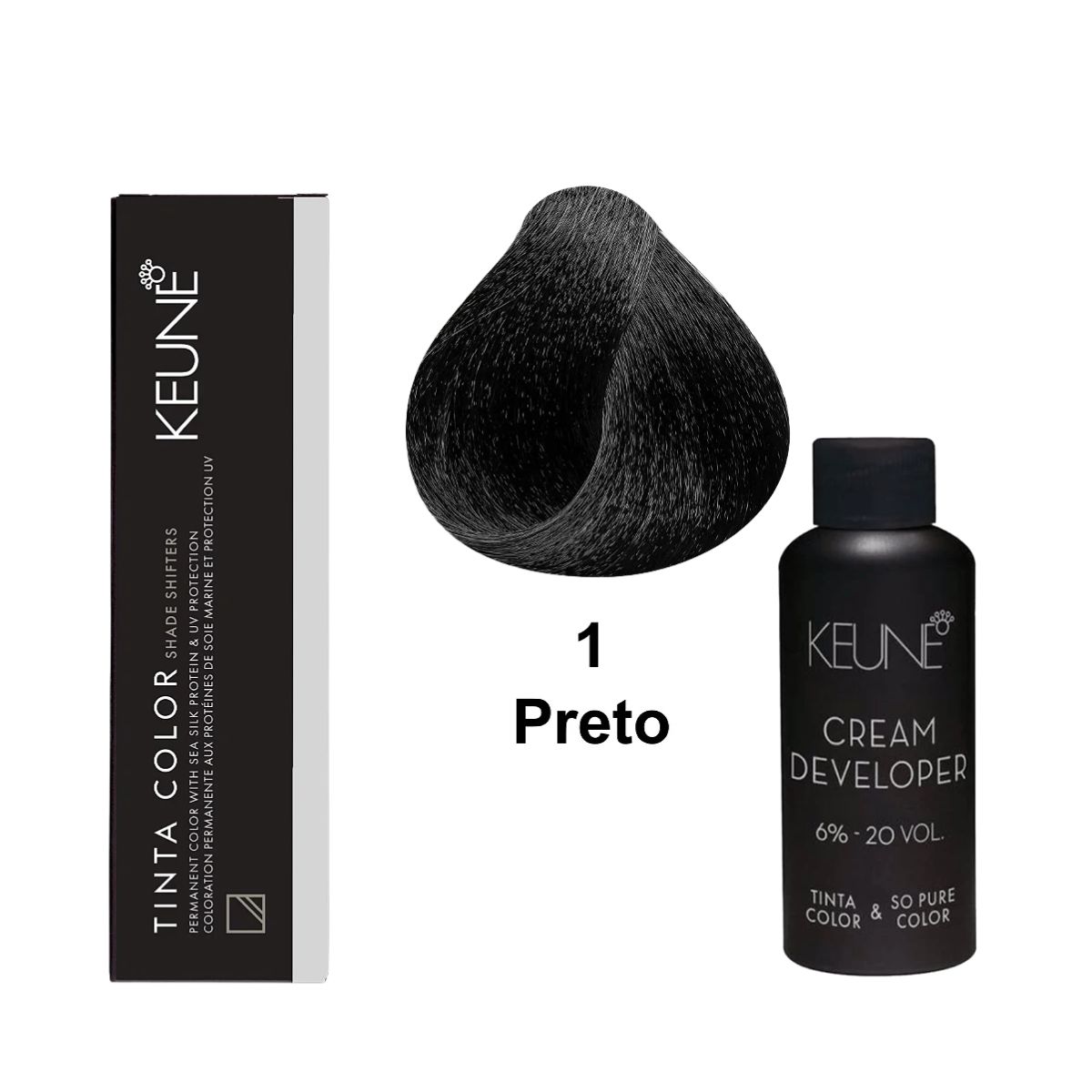 KIT KEUNE 2 COLORAÇÕES 1 60ML + 2 ÁGUA OXIGENADA DEVELOPER 20 VOLUMES 6% 60ML