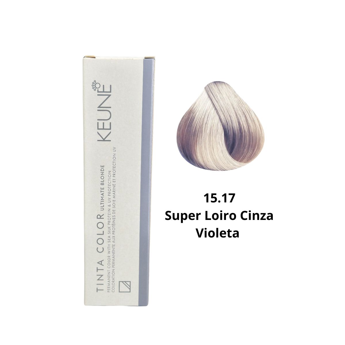 KIT 2 TINTAS KEUNE COLOR 15.17 60ML + 2 OX CREAM DEV 20 VOL 6% 60ML