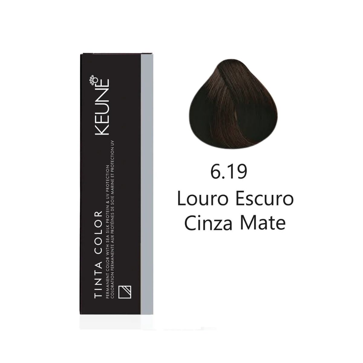 KIT 2 TINTAS KEUNE COLOR 6.19 60ML + 2 OX CREAM DEV 20 VOL 6% 60ML