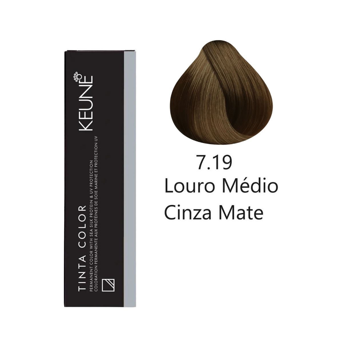 KIT 2 TINTAS KEUNE COLOR 7.19 60ML + 2 OX CREAM DEV 20 VOL 6% 60ML
