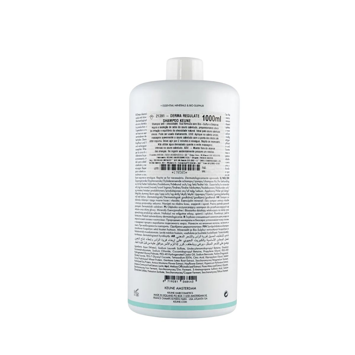 KIT KEUNE SHAMPOO DERMA REGULATE 1000ML + VALVULA PUMP