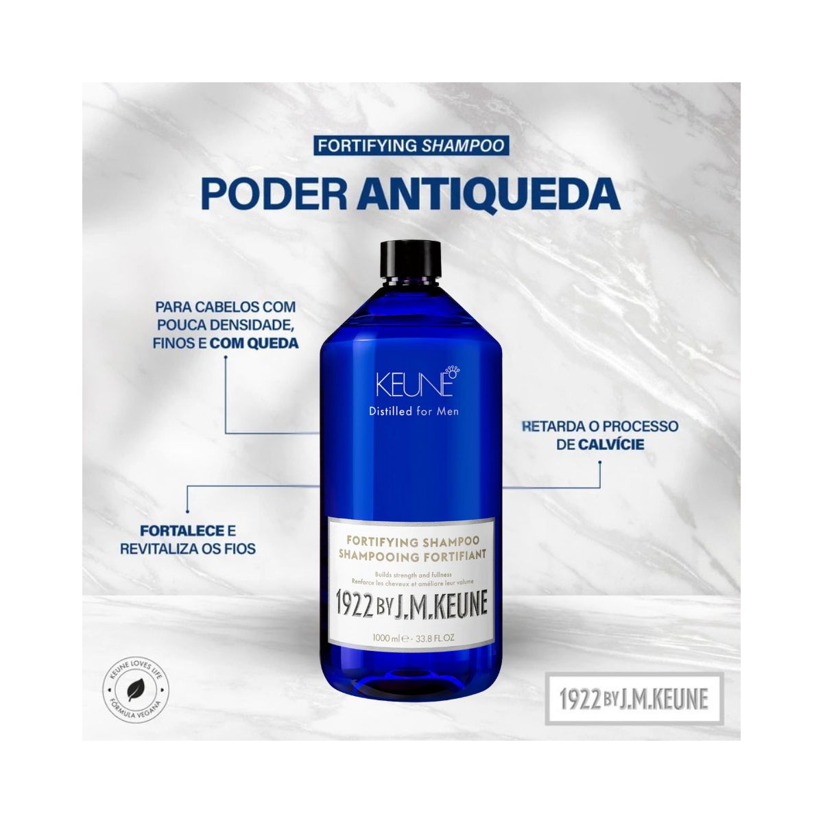 KIT KEUNE SHAMPOO FORTIFYING 1000ML + VALVULA PUMP
