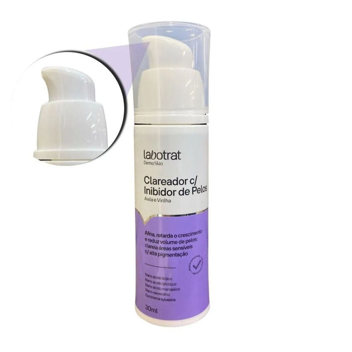 SÉRUM CLAREADOR AXILA & VIRILHA COM INIBIDOR DE PELOS DERMO SKIN LABOTRAT 30ML