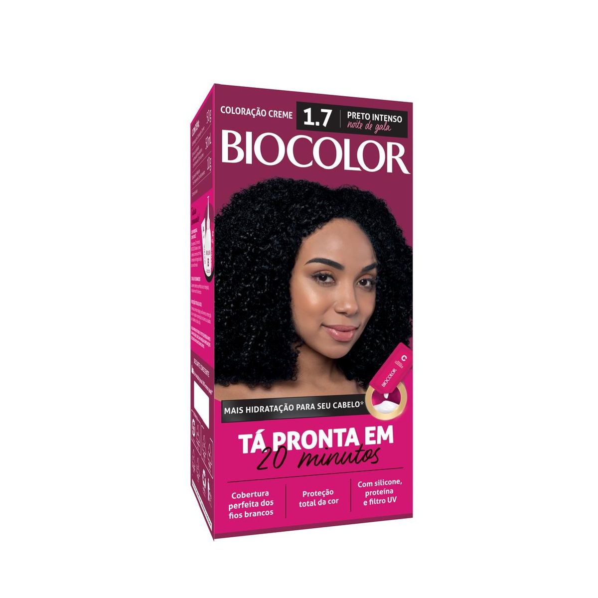 TINTA DE CABELO BIOCOLOR 1.7 PRETO INTENSO NOITE DE GALA