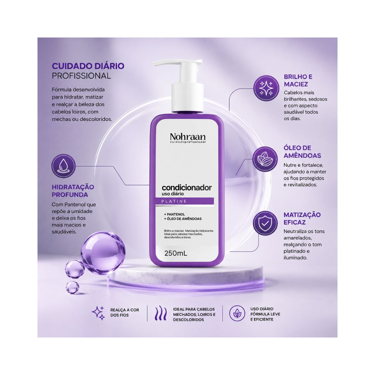 CONDICIONADOR PLATINE NOHRAAN 250ML