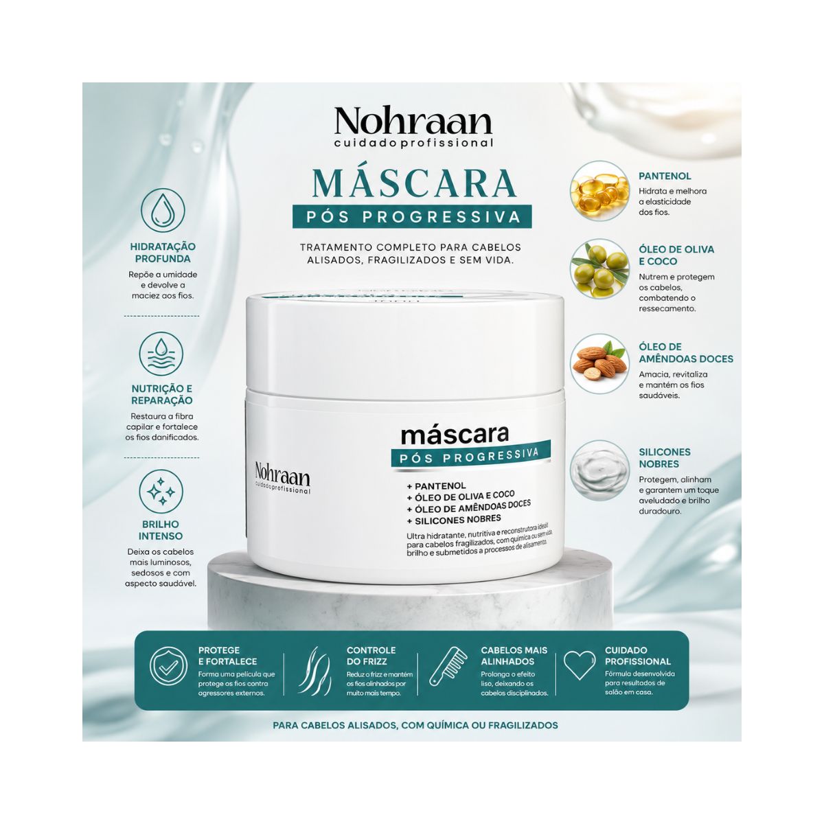 MÁSCARA SILICONE PÓS PROGRESSIVA NOHRAAN 300G