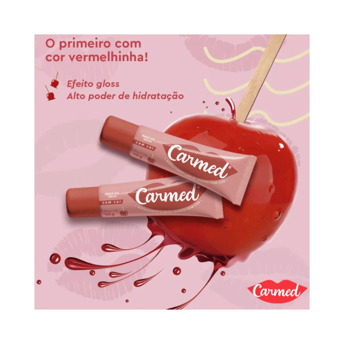 HIDRATANTE LABIAL CARMED MAÇÃ DO AMOR 10G