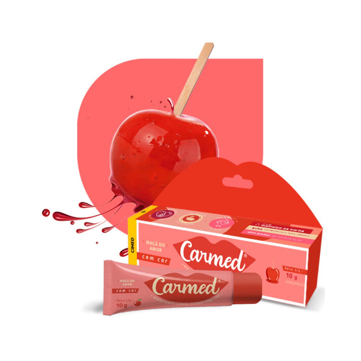 HIDRATANTE LABIAL CARMED MAÇÃ DO AMOR 10G