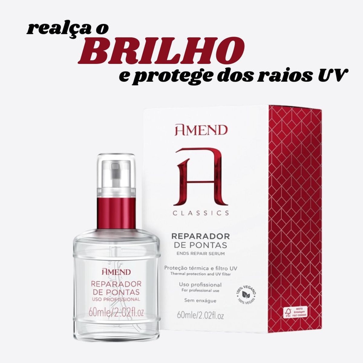 REPARADOR DE PONTAS AMEND CLASSICS ENDS REPAIR SÉRUM 60ML