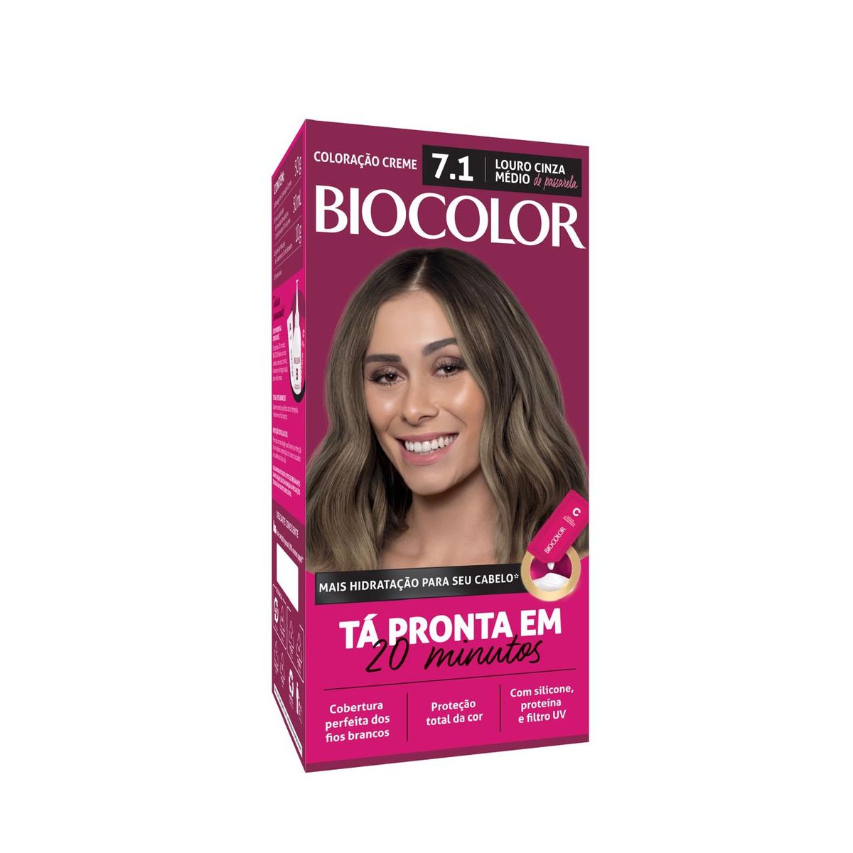 TINTA DE CABELO BIOCOLOR 7.1 LOURO CINZA