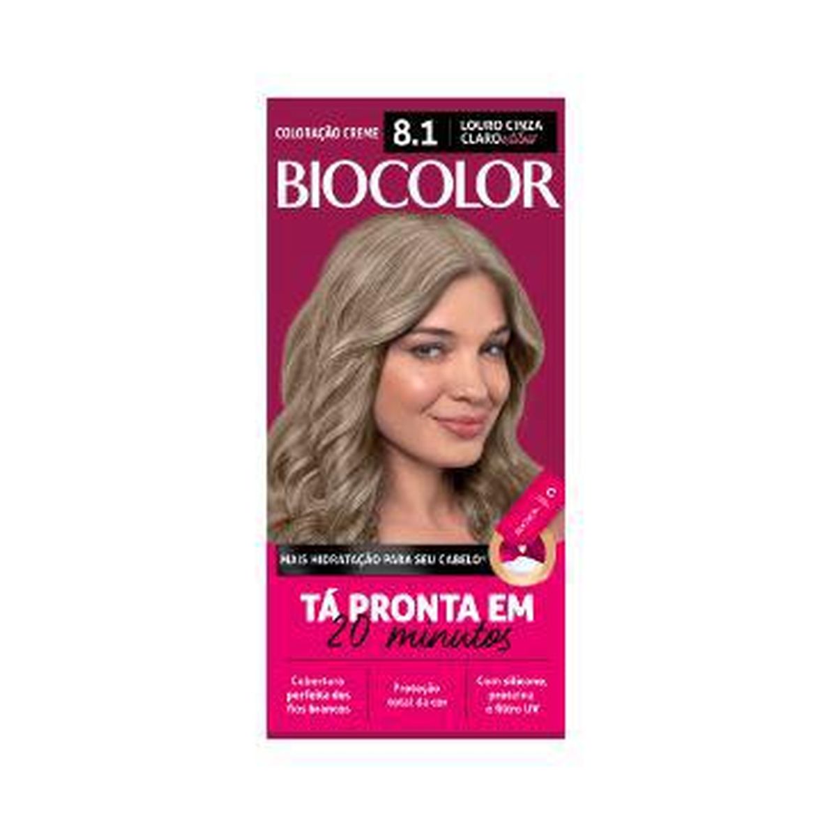 TINTA DE CABELO BIOCOLOR 8.1 LOURO CINZA