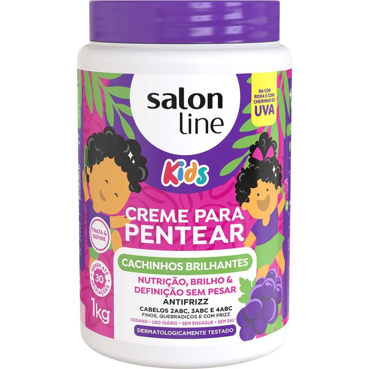 CREME PENTEAR CONDICIONADOR KIDS CACHINHOS BRILHANTES SALON LINE 1KG