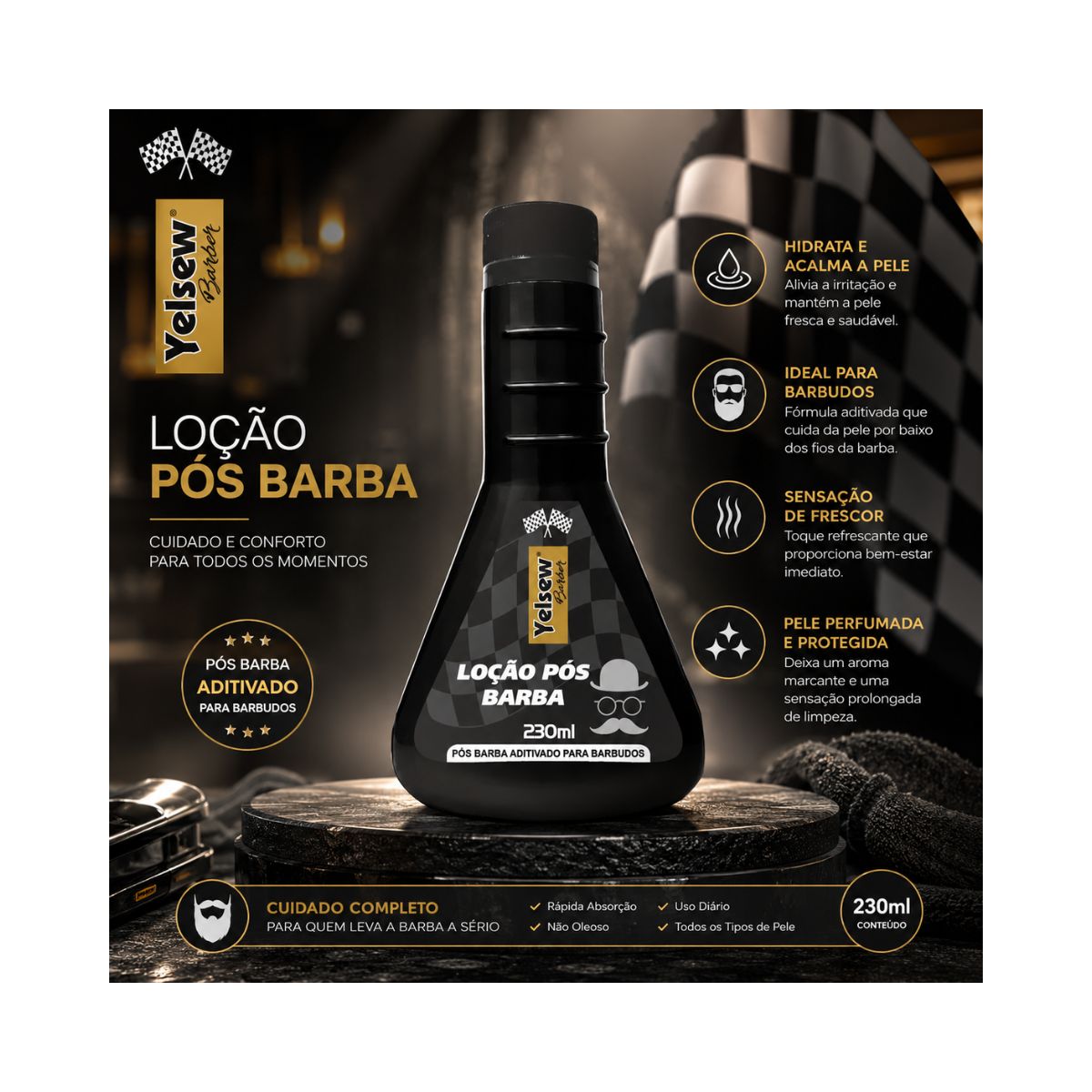 LOCAO POS BARBA BARBER YELSEW 250ML