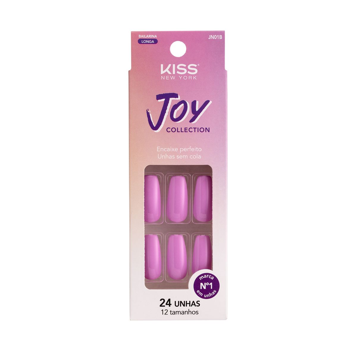 UNHAS POSTIÇAS JOY COLLECTION REAL PINK KISS NEW YORK