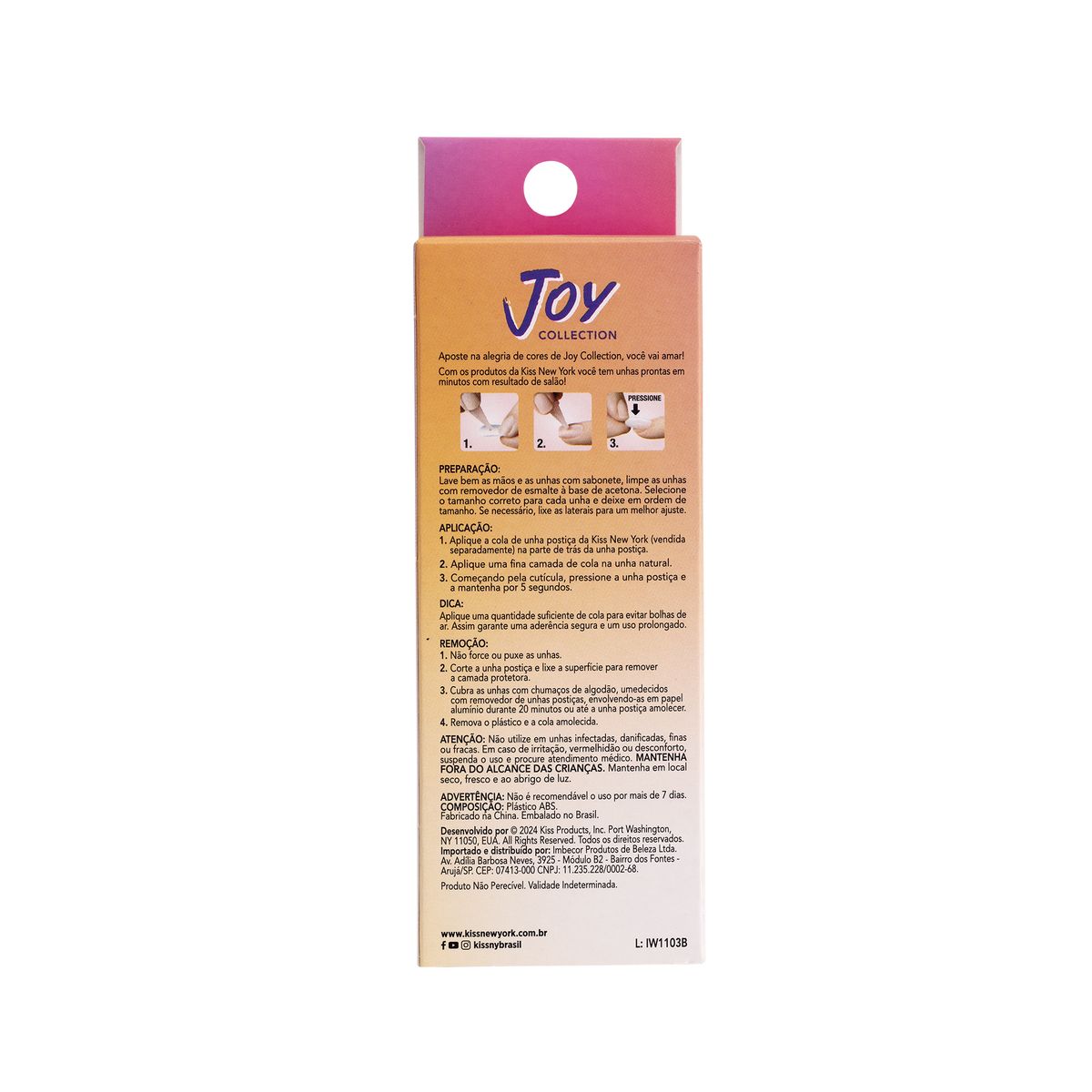 UNHAS POSTIÇAS JOY COLLECTION REAL PINK KISS NEW YORK