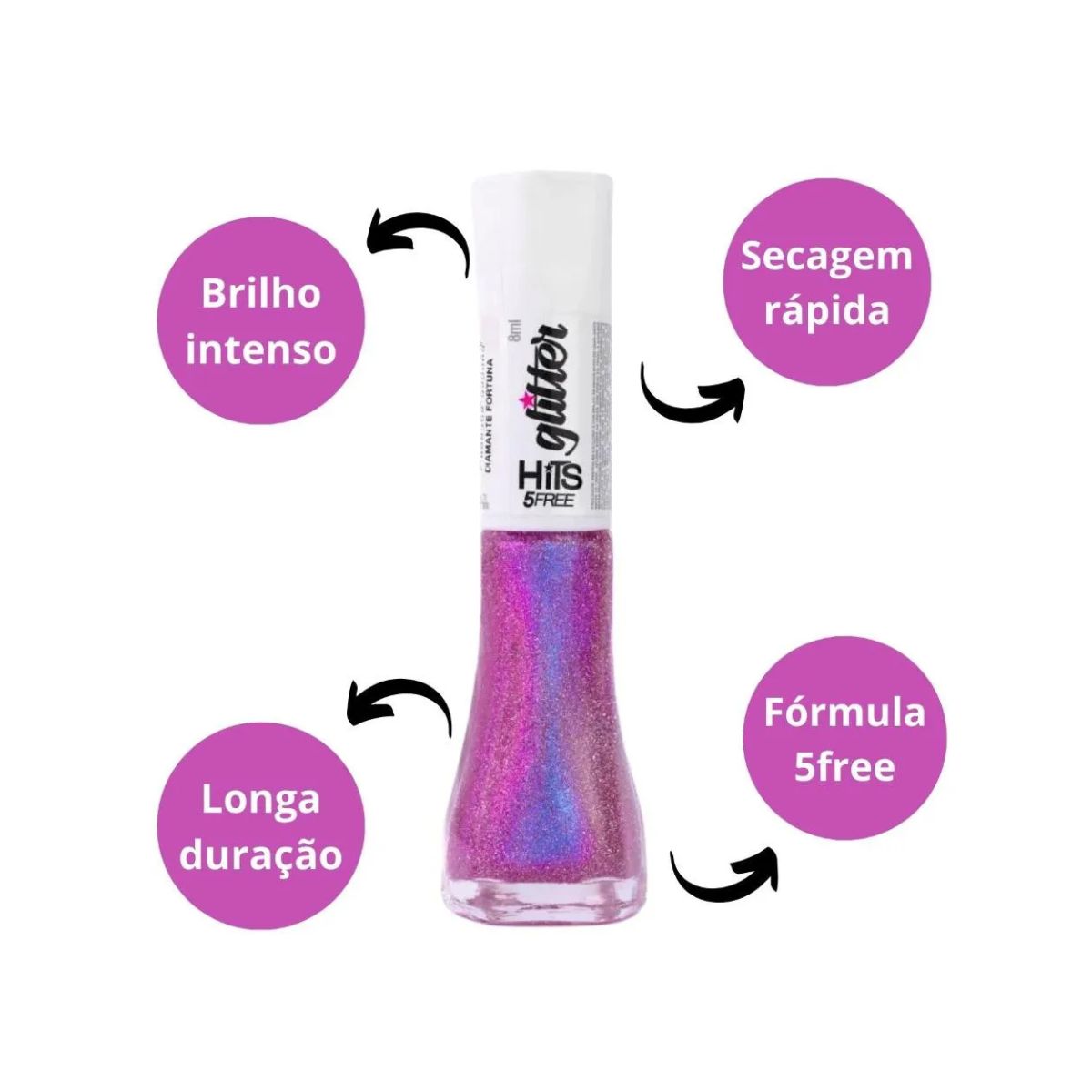 ESMALTE GLITTER DIAMANTE FORTUNA HITS