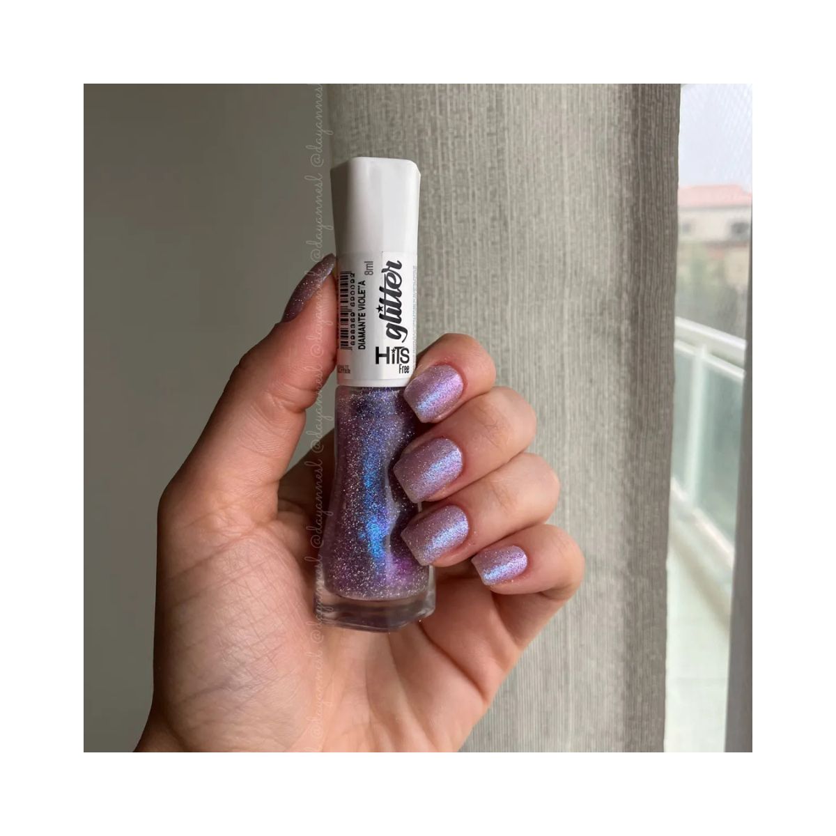 ESMALTE GLITTER DIAMANTE VIOLETA HITS