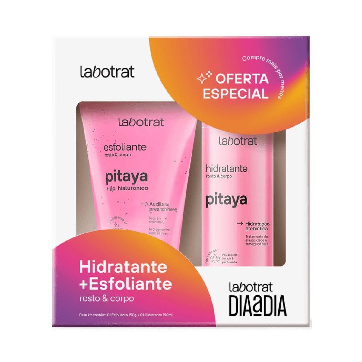 KIT ESFOLIANTE + HIDRATANTE DIA DIA PITAYA LABOTRAT