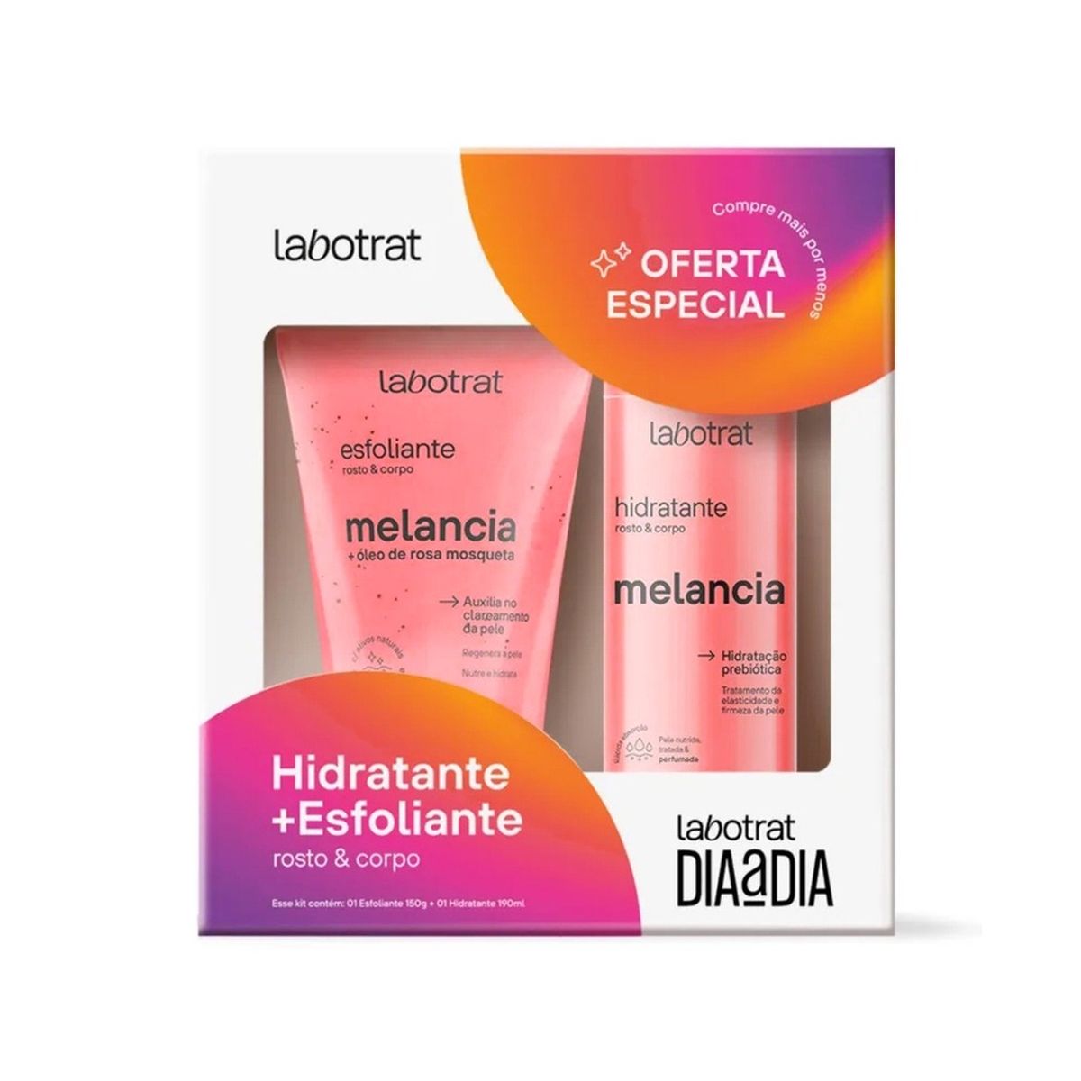 KIT ESFOLIANTE + HIDRATANTE DIA DIA MELANCIA LABOTRAT