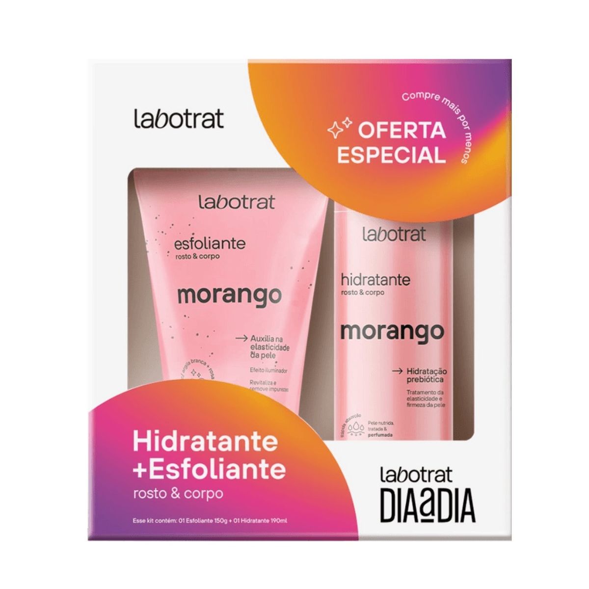 KIT ESFOLIANTE + HIDRATANTE DIA DIA MORANGO LABOTRAT