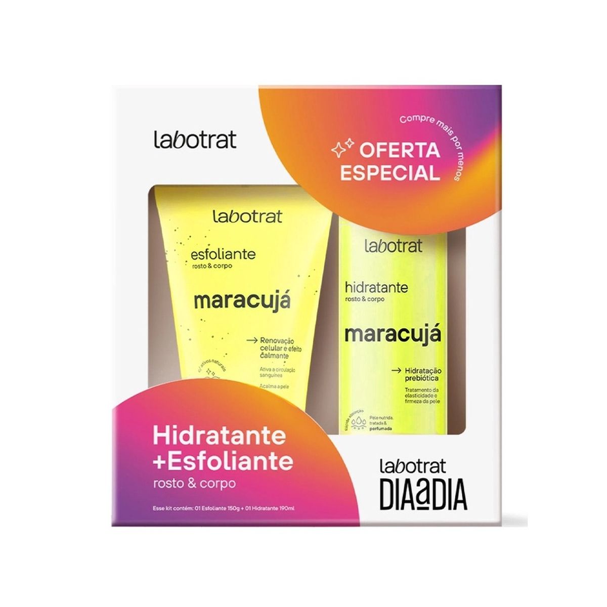 KIT ESFOLIANTE + HIDRATANTE DIA DIA MARACUJÁ LABOTRAT