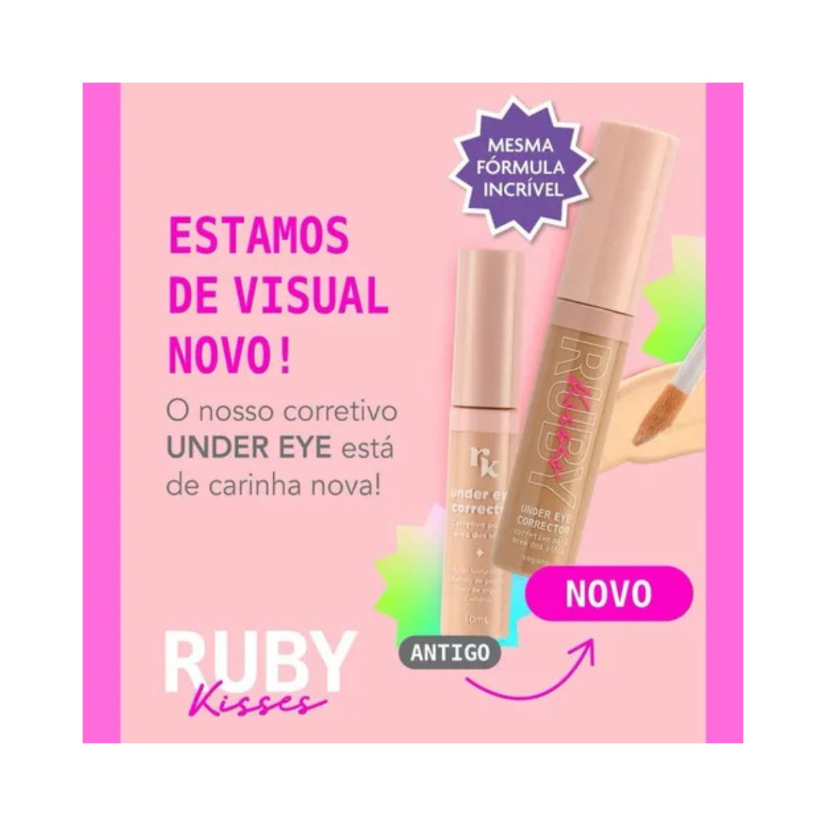 RUBY KISSES UNDER EYE CORRECTOR - CORRETIVO PARA A ÁREA OLHOS - COR 25