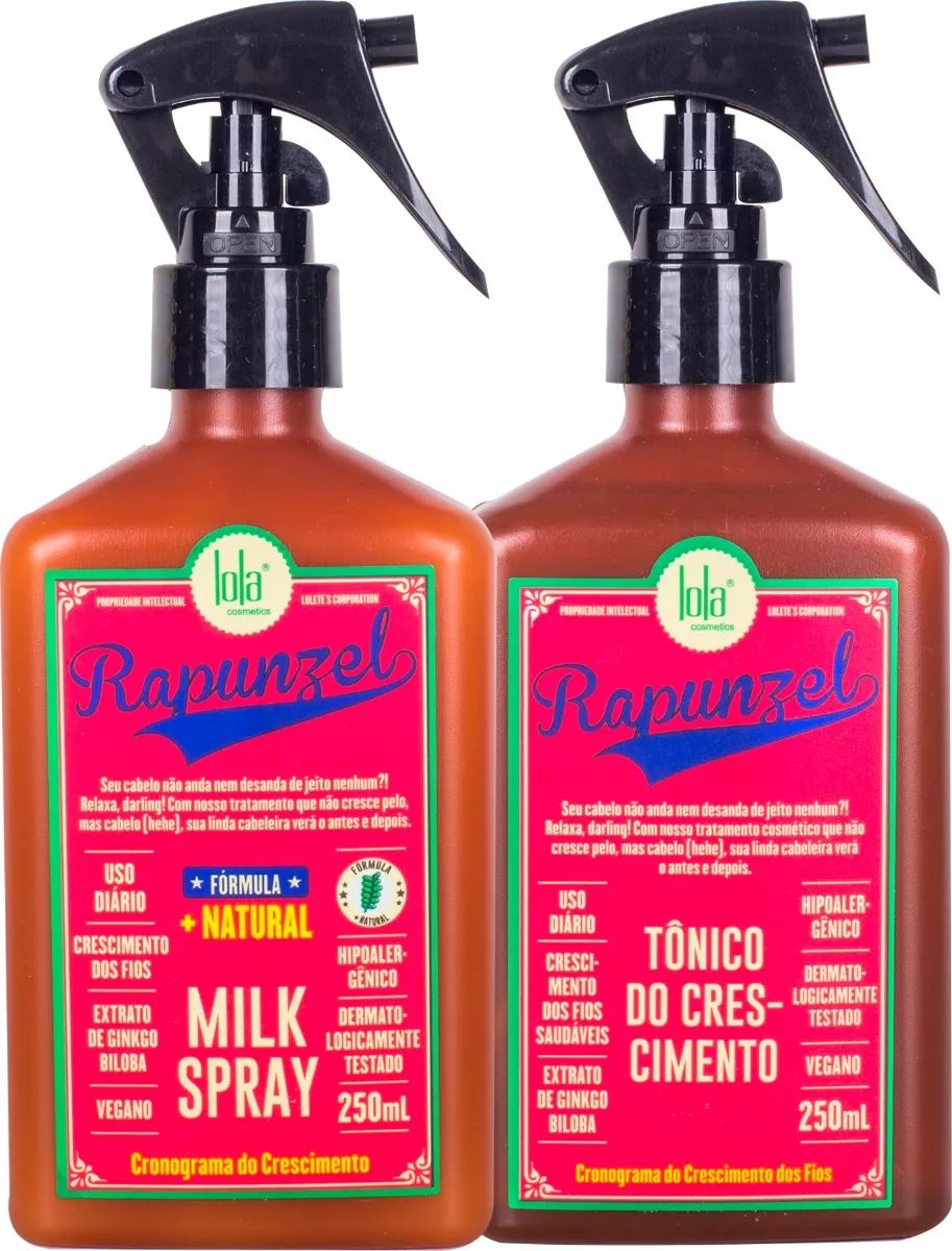 KIT LOLA COSMETICS RAPUNZEL TÔNICO DO CRESCIMENTO E MILK SPRAY