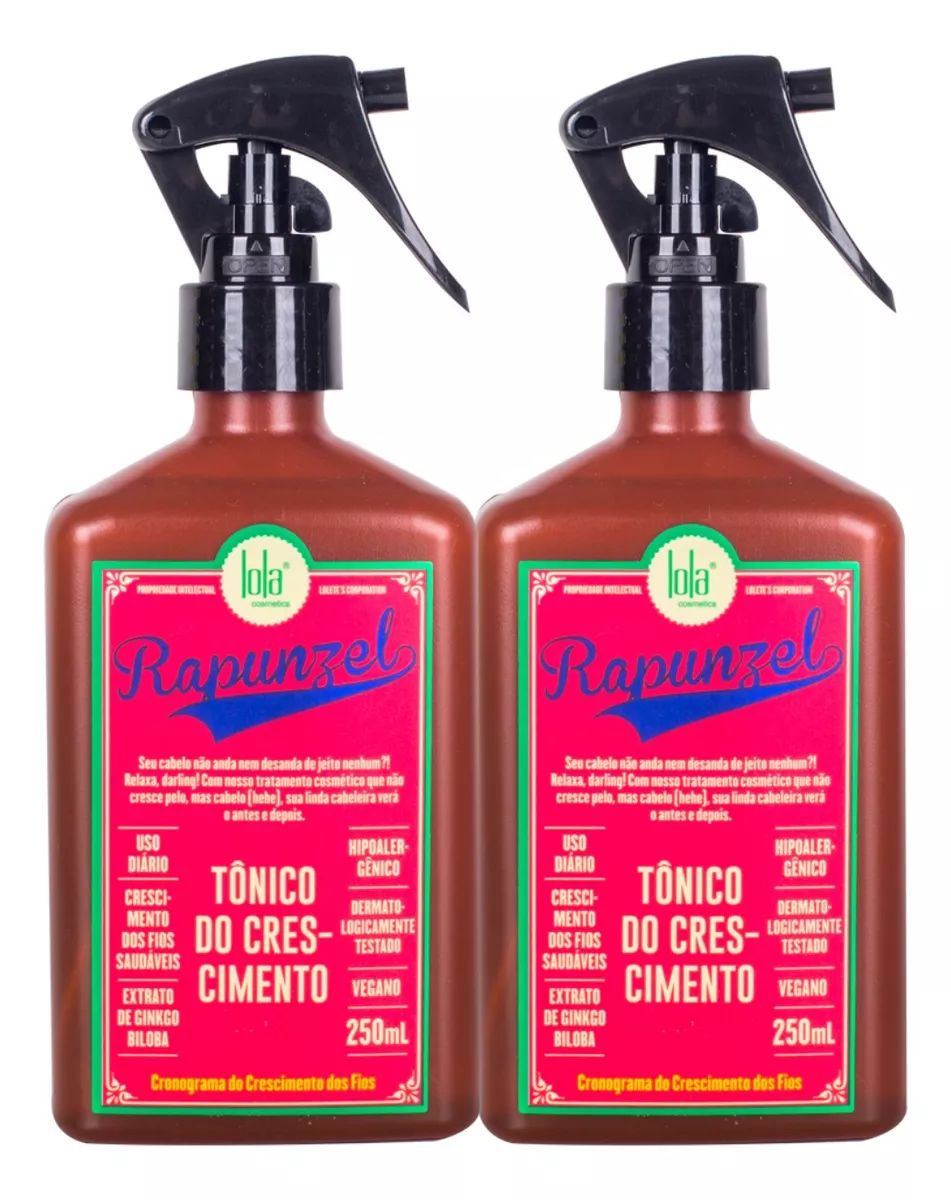 KIT LOLA COSMETICS RAPUNZEL TÔNICO DO CRESCIMENTO 2 UNIDADES