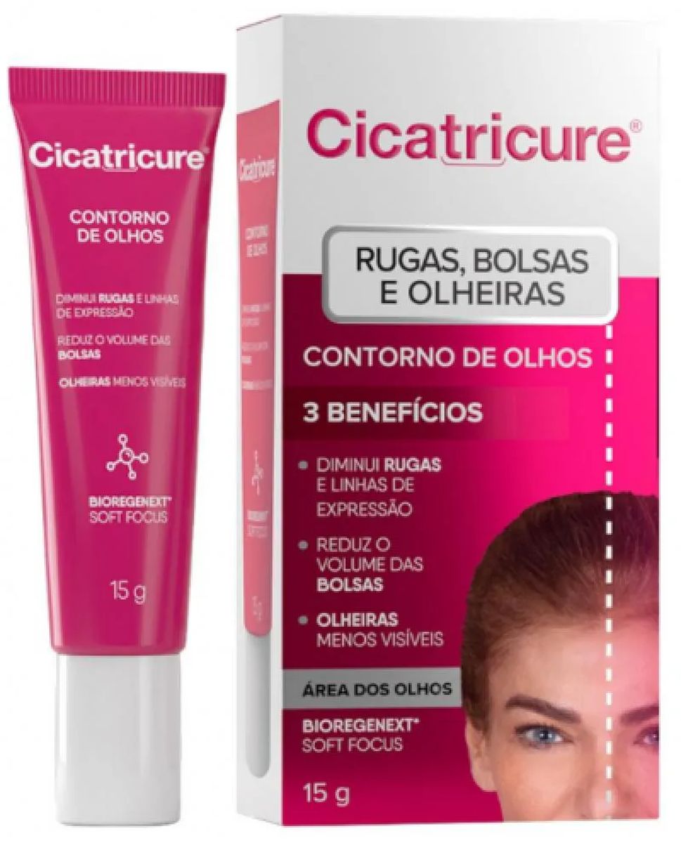 CONTORNO DE OLHOS DIMINUI RUGAS E LINHAS DE EXPRESSÃO CICATRICURE 15G