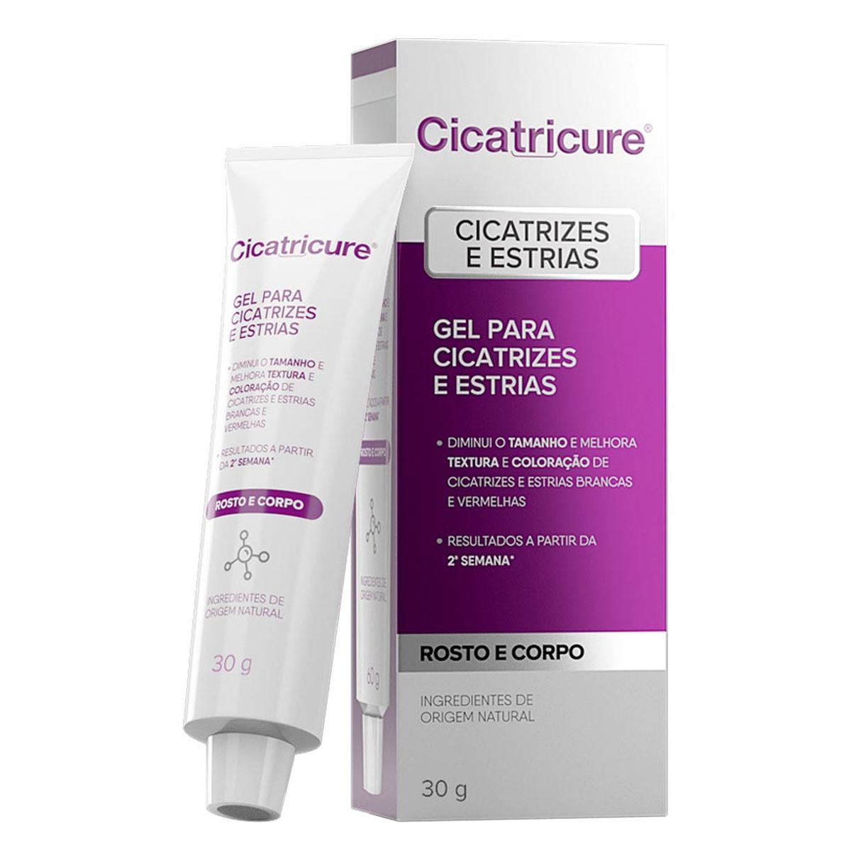 GEL CICATRICURE PARA CICATRIZES E ESTRIAS 30G