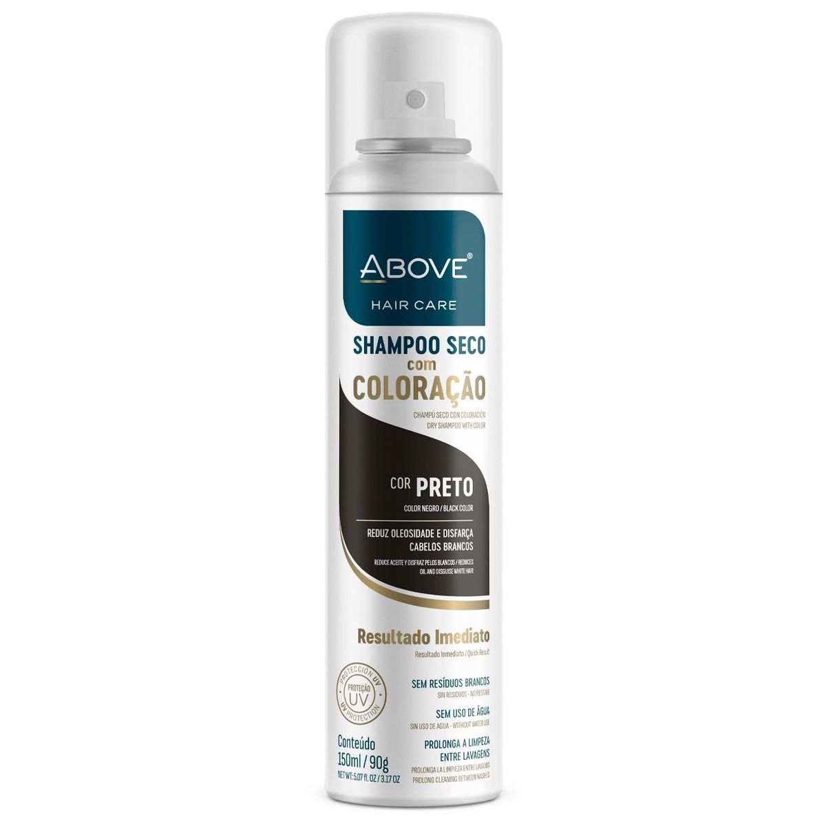 SHAMPOO A SECO COM COLORAÇÃO PRETO ABOVE 150ML
