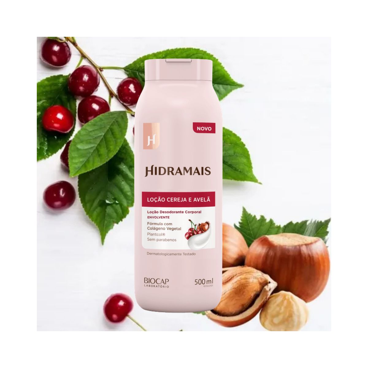 LOÇÃO HIDRATANTE CORPORAL CEREJA E AVELÃ HIDRAMAIS 500ML