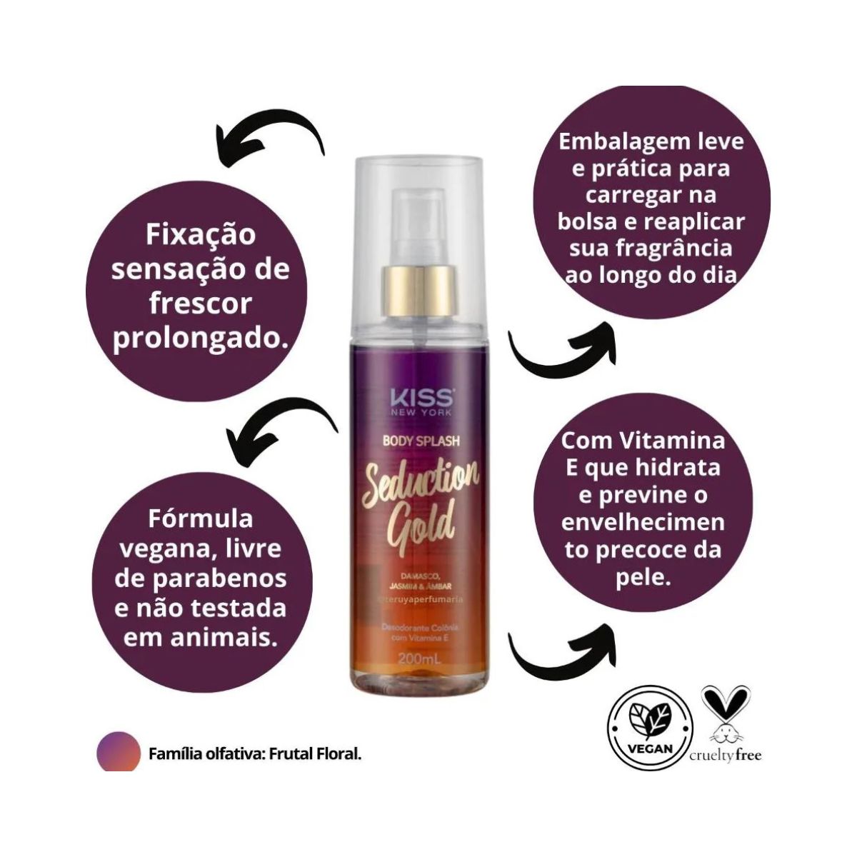 BODY SPLASH SEDUCTION GOLD - KISS NEW YORK