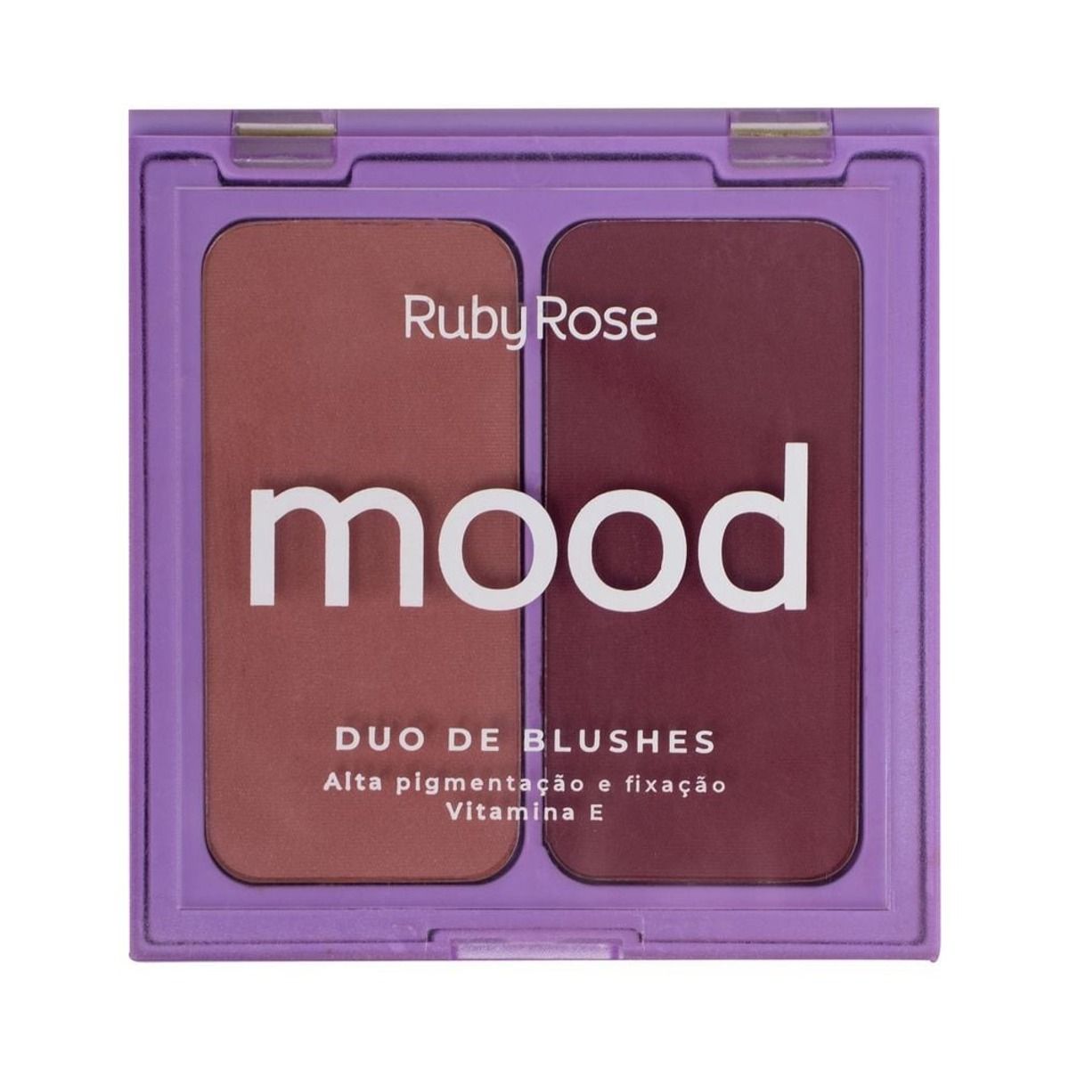 BLUSH FACIAL DUO MOOD VITAMINA E RUBY ROSE CORAL