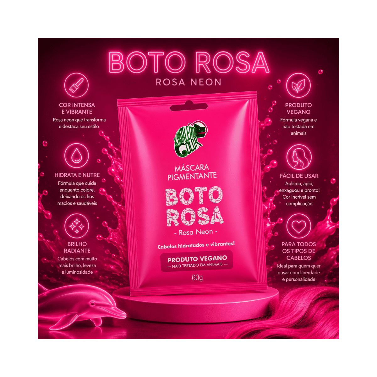 MASCARA PIGMENTANTE BOTO ROSA SACHE 60 G