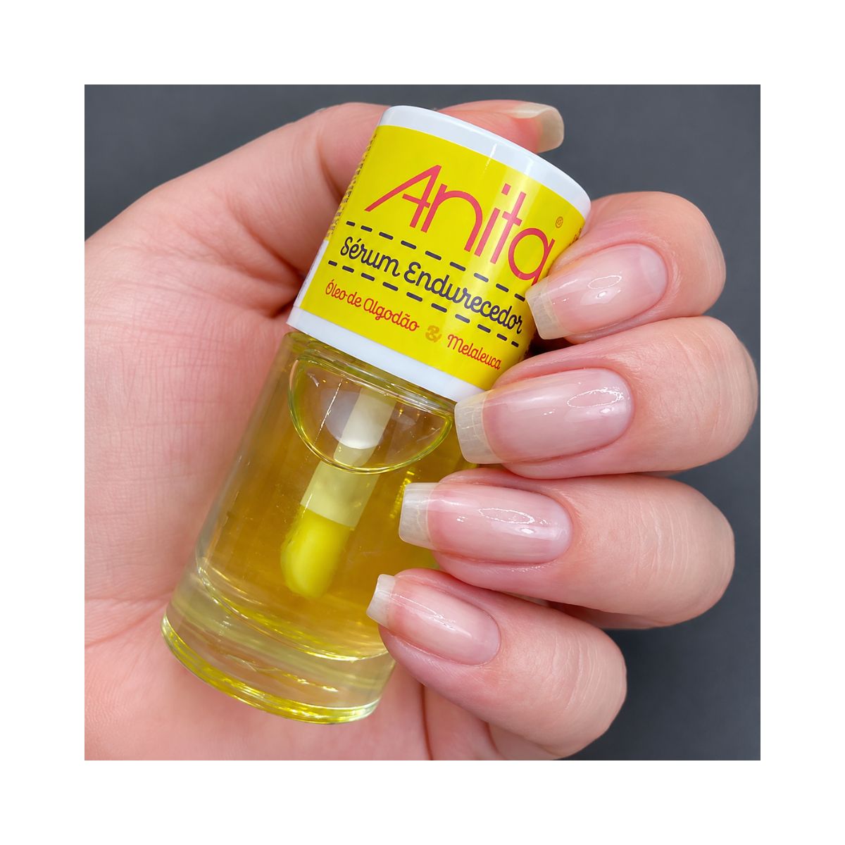 ESMALTE SÉRUM ENDURECEDOR DE UNHAS ÓLEO DE ALGODÃO E MELALEUCA  ANITA 10ML