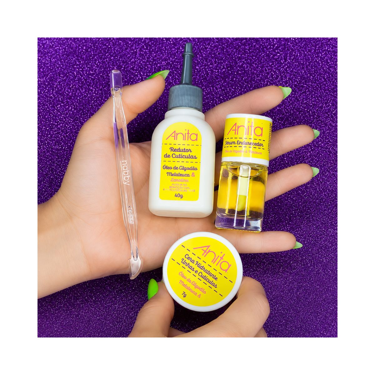 ESMALTE SÉRUM ENDURECEDOR DE UNHAS ÓLEO DE ALGODÃO E MELALEUCA  ANITA 10ML